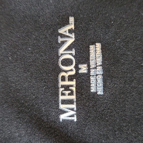 Tribe t-shirt Merona short sleeve black gold lettering boatneck M maternity hilo - Picture 3 of 11